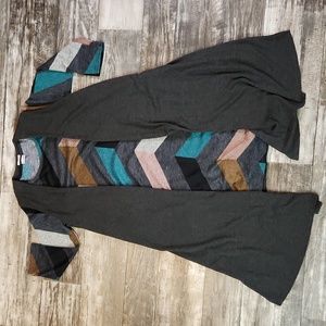 LuLaRoe Joy & Ogs California Dress Outfit Sleeveless Vest & A-Line Dress EUC